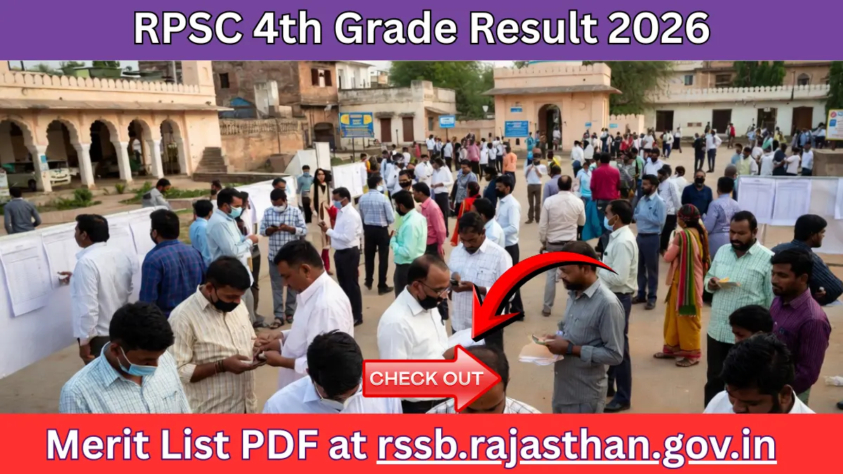 RPSC 4th Grade Result 2026 OUT (15 Jan) | Download Rajasthan चतुर्थ श्रेणी Merit List PDF at www.rssb.rajasthan.gov.in